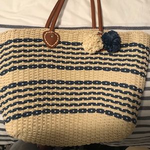 Woven beach bag